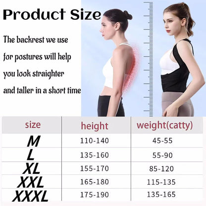 Adjustable Back Posture Corrector / Slouching Relieve Pain Belt Women Men