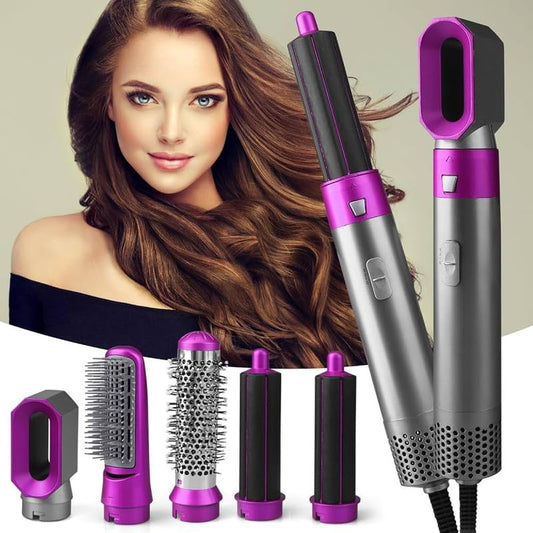 Muti-Functional 5 IN 1 Hair Styling Tool Detachable Hot Air Brush Hair Dryer with Comb
